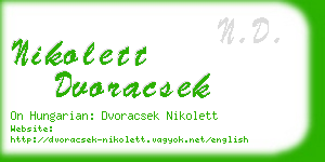 nikolett dvoracsek business card